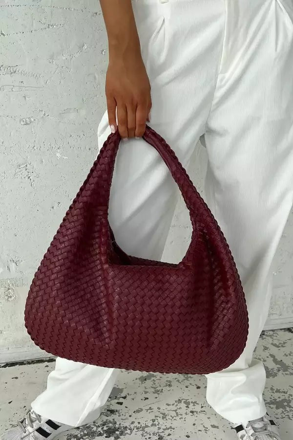 Wrenna | Oversized Woven Tote Bag photo