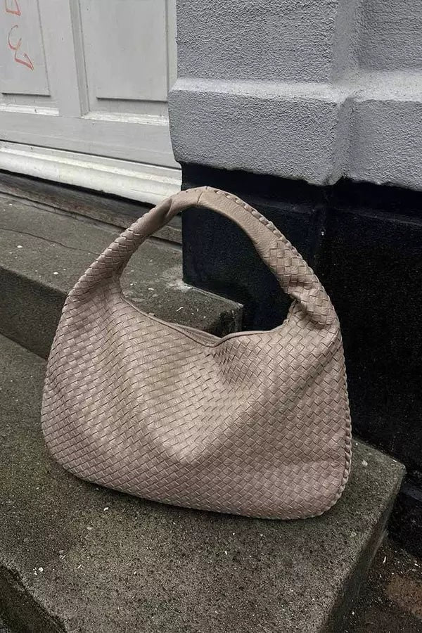 Wrenna | Oversized Woven Tote Bag photo
