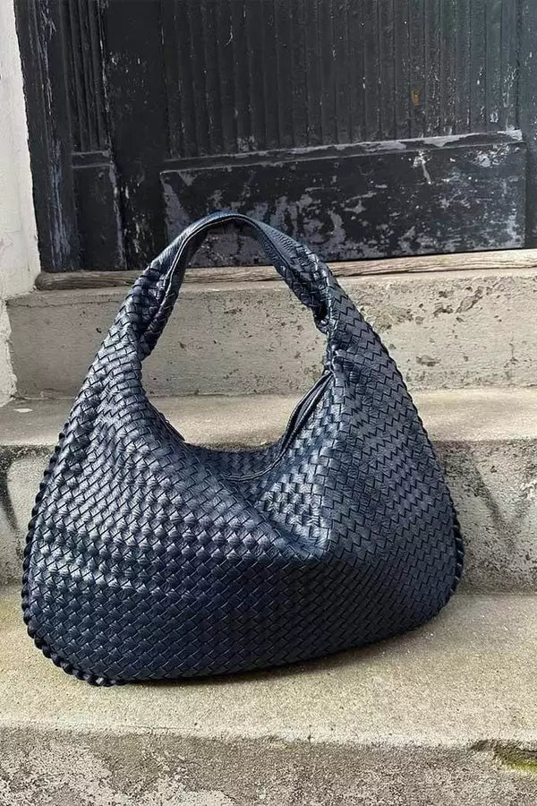 Wrenna | Oversized Woven Tote Bag photo