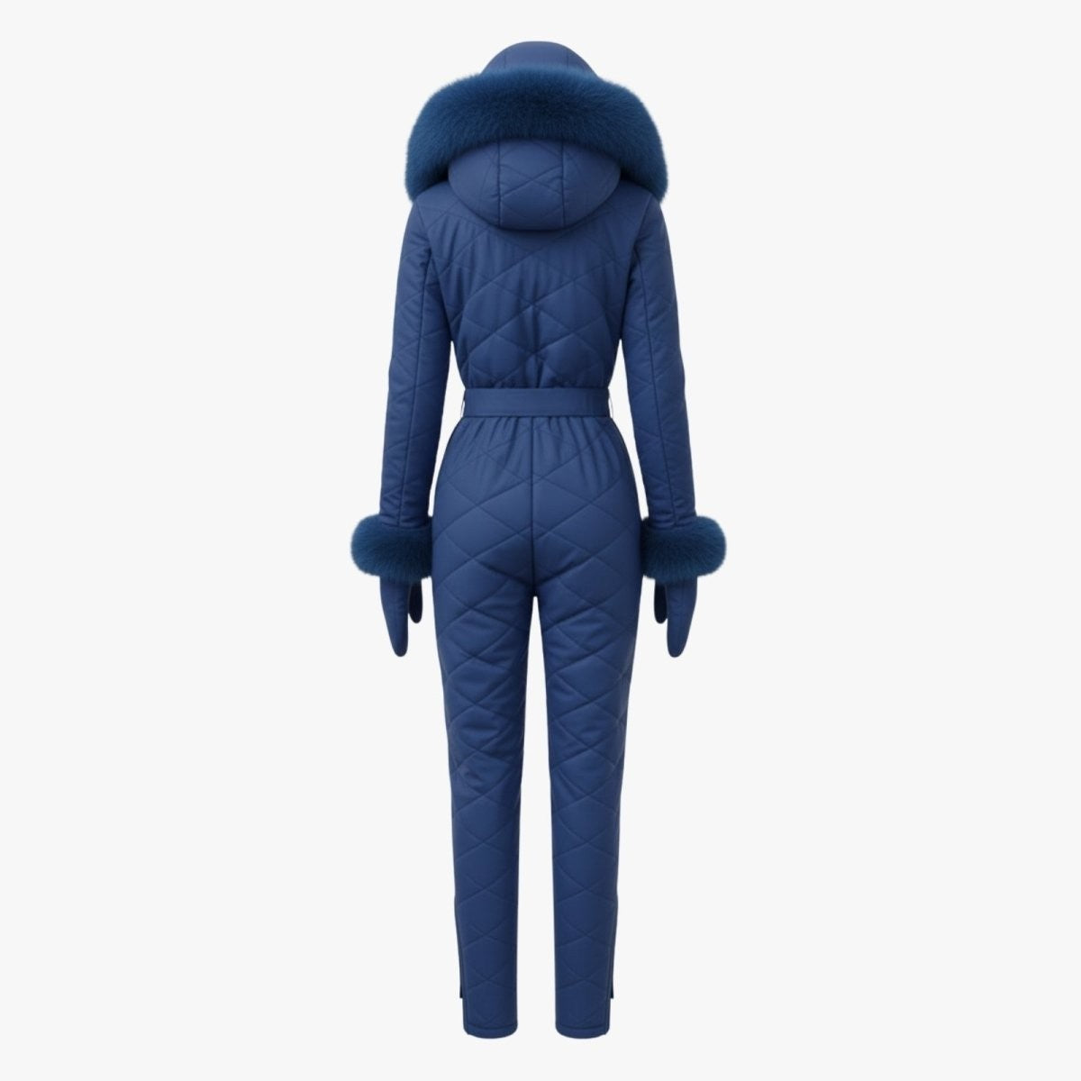 Zsofia | Quilted Faux Fur Trim Ski Suit photo