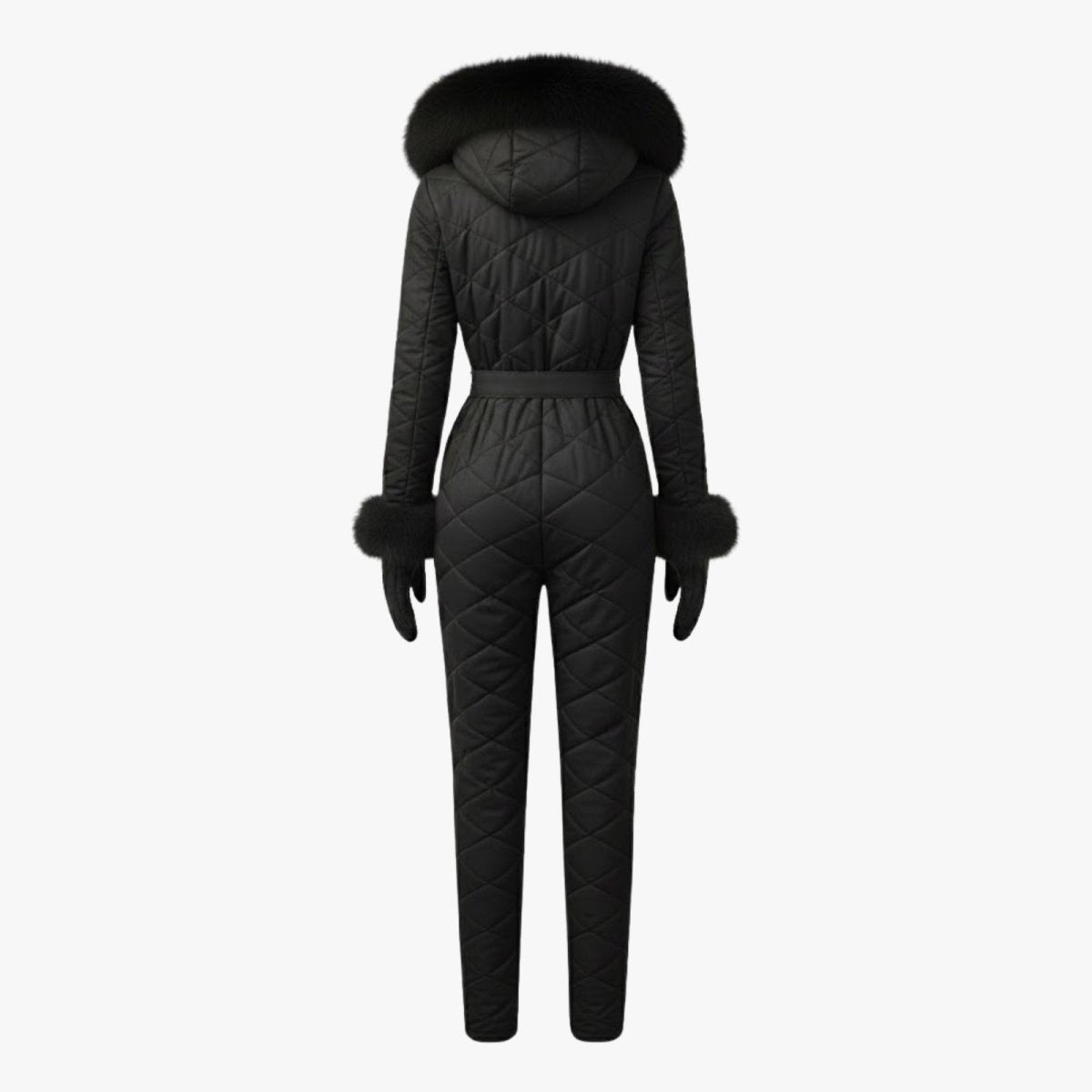 Zsofia | Quilted Faux Fur Trim Ski Suit photo