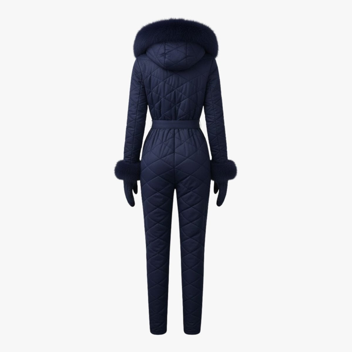 Zsofia | Quilted Faux Fur Trim Ski Suit photo