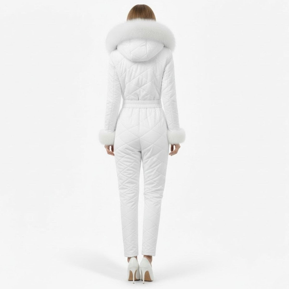 Zsofia | Quilted Faux Fur Trim Ski Suit photo