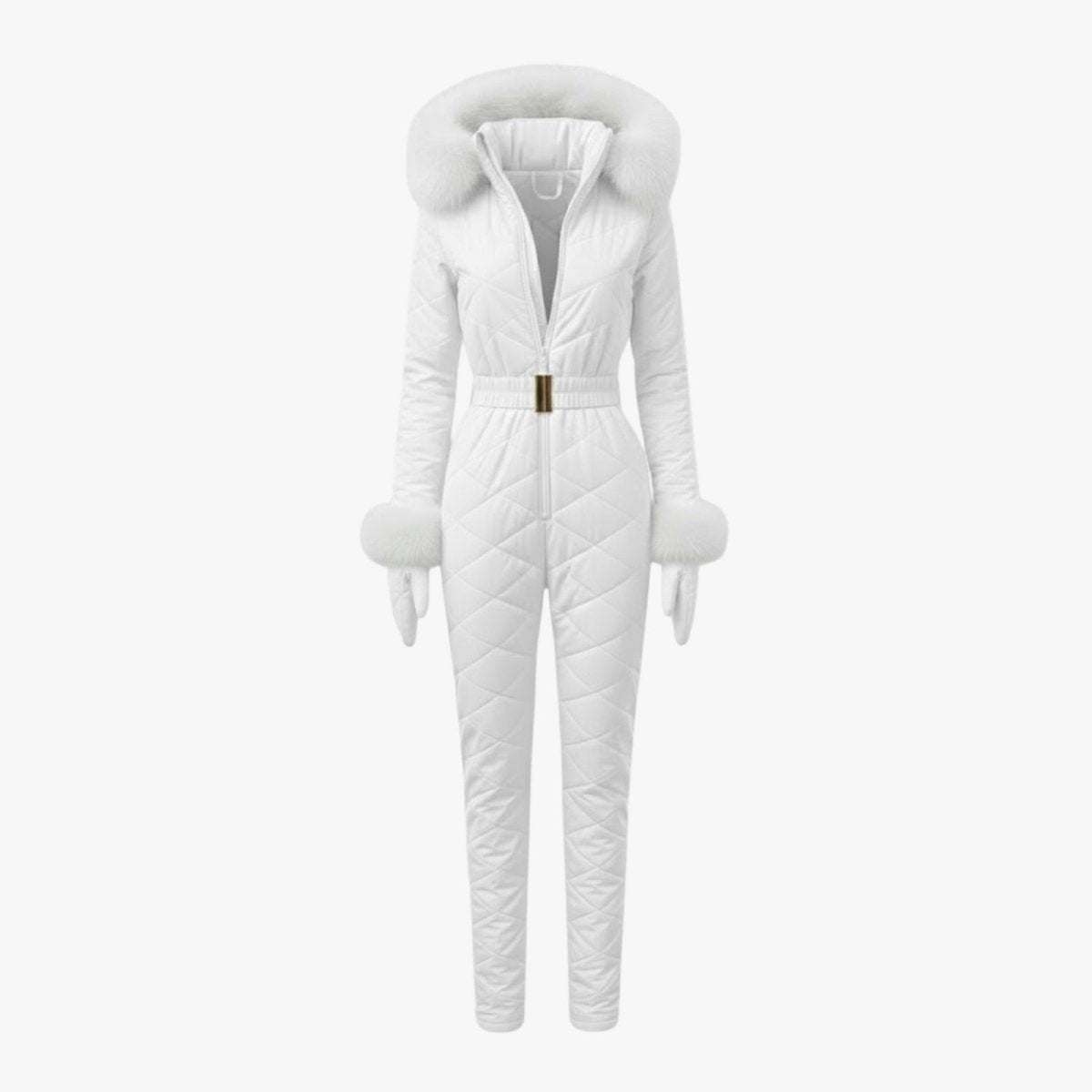Zsofia | Quilted Faux Fur Trim Ski Suit photo